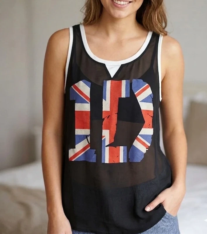 🔥oferta 🔥Camiseta Sin Mangas One Direction (1D) - Talla S 🎤